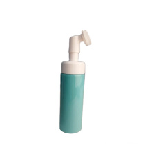 Customized  foam  pump bottle with rubber/silicone brush for facial wash applicator brush 180ml bottle